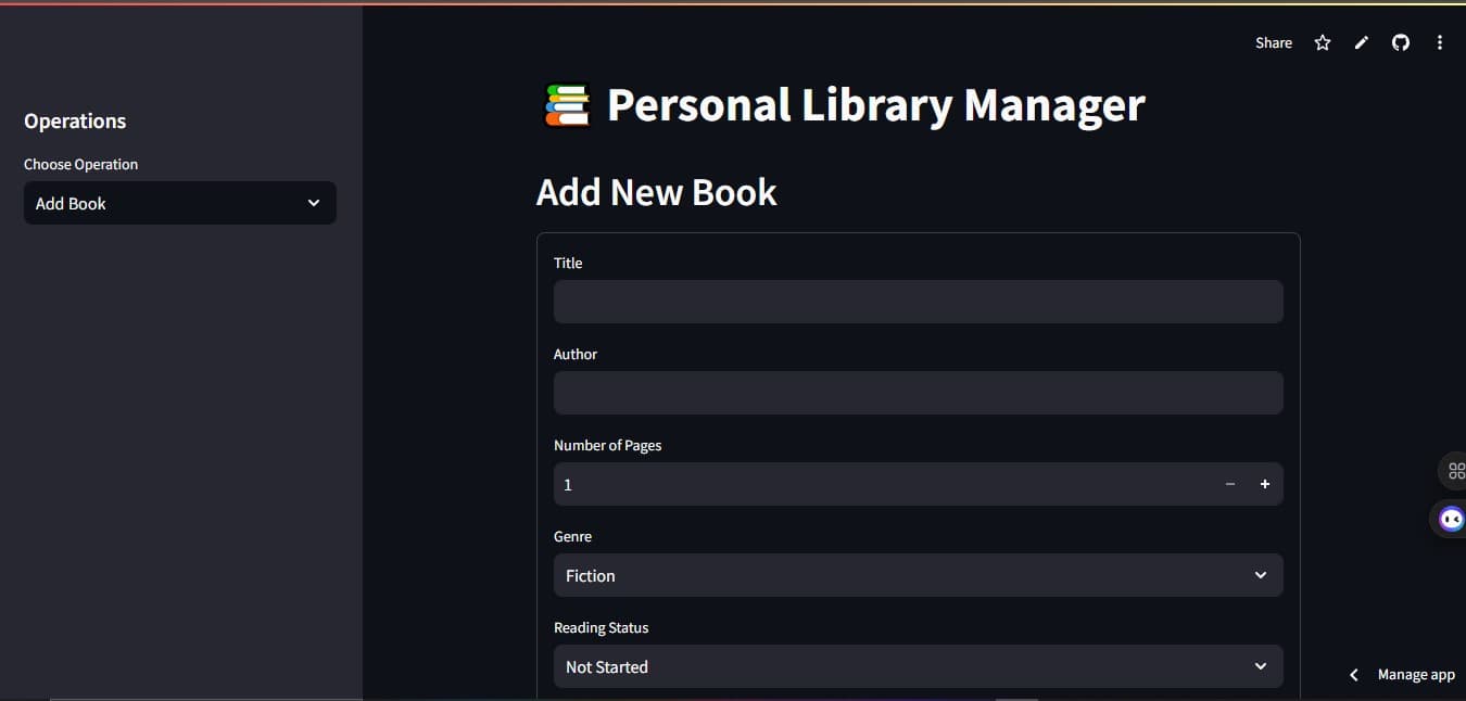 Books Library Management App